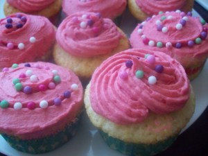 Frambozen cupcakes